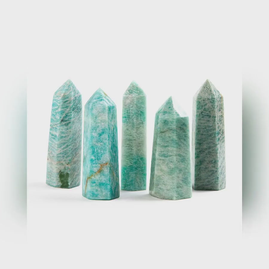 Amazonite Tower – Soothing Blue-Green Crystal for Calming Energy, Truth & Emotional Balance – Polished Standing Point