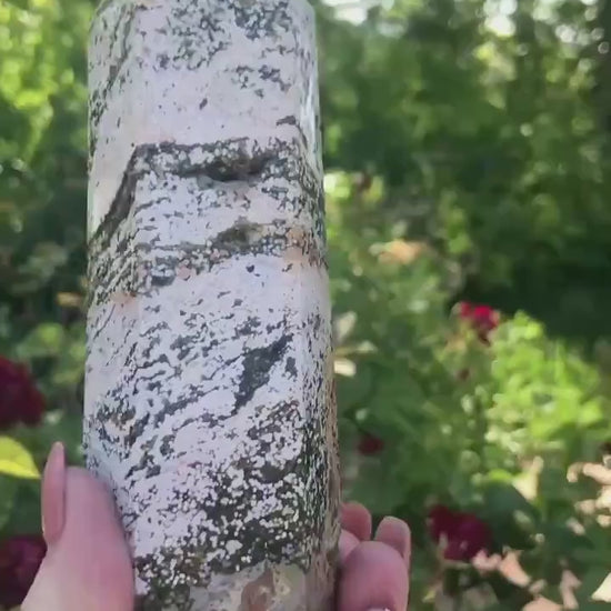 Ocean Jasper Tower • Polished Crystal Point for Joy, Balance & Healing • Heart Chakra Stone • Decorative Crystal • Energy Clearing Wand