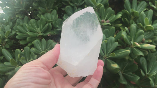 Large Chunky Clear Quartz Point cut base free standing Master Healer Top Polished